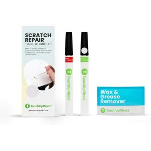 imageTouchUpDirect 040 Super White for Toyota Exact Match Scratch Repair Touch Up Paint  Brush KitOxford White