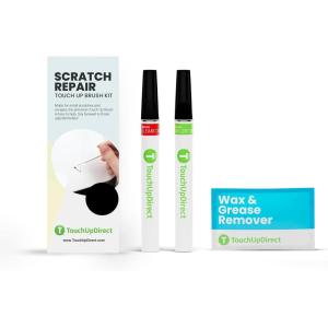 imageTouchUpDirect 218 AttitudeMidnight Black Metallic Compatible with Toyota Exact Match Scratch Repair Touch Up Paint  Brush Kit