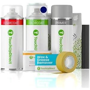 imageTouchUpDirect B588P Obsidian Blue Pearl Compatible With Honda Exact Match Touch Up Paint Aerosol  Essential KitAerosol Spray  Platinum Package