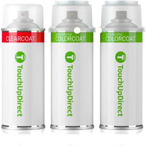 imageTouchUpDirect NH883P Platinum White Pearl Compatible with Honda Exact Match Touch Up Paint Brush  Platinum KitAerosol Spray  Essential Package