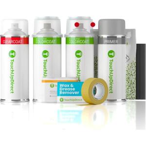 imageTouchUpDirect 41V Soul Red Metallic Tricoat for Mazda Exact Match Touch Up Paint Combo  Platinum PackageAerosol Spray  Platinum Kit