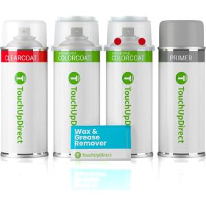 imageTouchUpDirect 41V Soul Red Metallic Tricoat for Mazda Exact Match Touch Up Paint Combo  Platinum PackageAerosol Spray  Preferred Kit