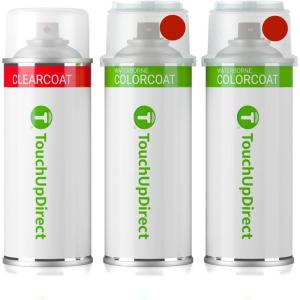 imageTouchUpDirect 7999799 Diamond White Tricoat Compatible with MercedesBenz Exact Match Touch Up Paint Combo  Preferred KitGarnet Red Metallic Tricoat