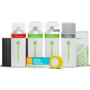 imageTouchUpDirect Car Paint Touch Up Spray Kit  Toyota 070 Blizzard Pearl Tricoat Exact Match Auto Paint Kit with Car Color Spray and Clearcoat for Repainting or Scratch Repair Platinum Kit