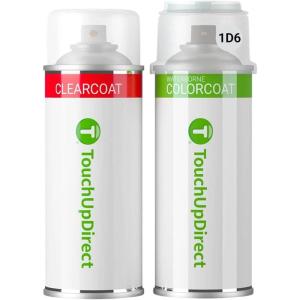 imageTouchUpDirect Car Paint Touch Up Spray Kit  Toyota 1D6 Silver Sky Metallic Exact Match Auto Paint Kit with Car Color Spray and Clearcoat for Repainting or Scratch Repair Essential Kit