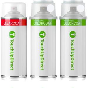 imageTouchUpDirect Electric Blue Motorcycle Paint Compatible with Harley Davidson Exact Match Auto Touch Up Paint Repair  Brush Essential KitStone Washed White Pearl Tricoat