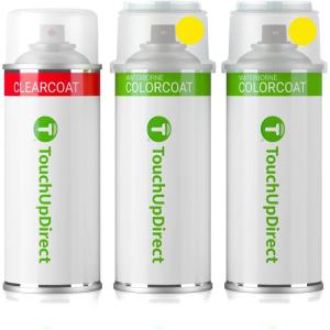 imageTouchUpDirect Electric Blue Motorcycle Paint Compatible with Harley Davidson Exact Match Auto Touch Up Paint Repair  Brush Essential KitYellow Pearl Tricoat