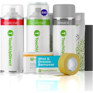 imageTouchUpDirect Car Paint Touch Up Spray Kit  Toyota 8X8 Blueprint Exact Match Auto Paint Kit with Car Color Spray and Clearcoat for Repainting or Scratch Repair Platinum Kit