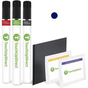 imageTouchUpDirect Car Paint Touch Up Brush Kit  Compatible with Chevrolet G1MWA410Y Dark Sapphire Blue Match Auto Paint Kit with Primer Car Color and Clearcoat for Repainting and Scratch Repair Platinum Kit