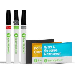 imageTouchUpDirect Car Paint Touch Up Brush Kit  Compatible with Ford M7 Carbonized Gray Exact Match Auto Paint Kit with Primer Car Color and Clearcoat for Repainting and Scratch Repair Platinum Kit