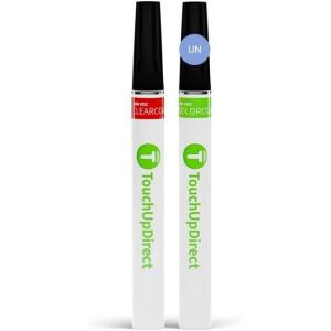 imageTouchUpDirect Car Paint Touch Up Brush Kit  Compatible with Ford UN Steel Blue Metallic Exact Match Auto Paint Kit with Car Color and Clearcoat for Repainting or Scratch Repair Essential Kit