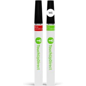 imageTouchUpDirect Car Paint Touch Up Brush Kit  Compatible with Ford WS White Suede Exact Match Auto Paint Kit with Car Color and Clearcoat for Repainting or Scratch Repair Essential Kit