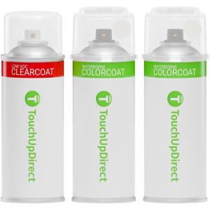 imageTouchUpDirect Car Paint Touch Up Spray Kit  Compatible with Ford AZM7446A Star White Metallic Tricoat Exact Match Auto Paint Kit with Car Color Spray and Clearcoat for Repainting or Scratch Repair Essential Kit