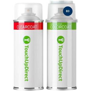 imageTouchUpDirect Car Paint Touch Up Spray Kit  Compatible with Ford B3 Atlas Blue Exact Match Auto Paint Kit with Car Color Spray and Clearcoat for Repainting or Scratch Repair Essential Kit
