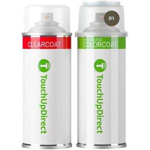 imageTouchUpDirect Car Paint Touch Up Spray Kit  Compatible with Ford D1 Stone Gray Exact Match Auto Paint Kit with Car Color Spray and Clearcoat for Repainting or Scratch Repair Essential Kit