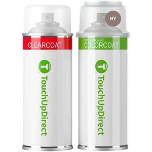 imageTouchUpDirect Car Paint Touch Up Spray Kit  Compatible with Ford HY Dark Matter Metallic Exact Match Auto Paint Kit with Car Color Spray and Clearcoat for Repainting or Scratch Repair Essential Kit