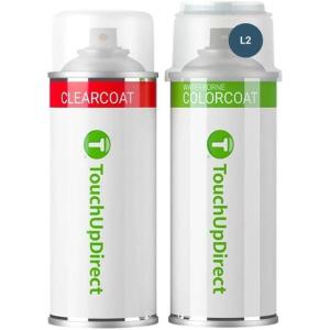 imageTouchUpDirect Car Paint Touch Up Spray Kit  Compatible with Ford L2M7023M7029 True Blue Metallic Exact Match Auto Paint Kit with Car Color Spray and Clearcoat for Repainting or Scratch Repair Essential Kit