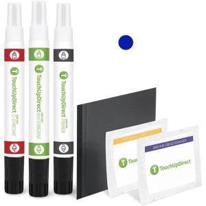 imageTouchUpDirect J4 Deep Impact Blue Compatible with Ford Exact Match Touch Up Paint Combo  Platinum Kit