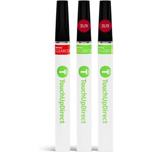 imageTouchUpDirect Car Paint Touch Up Brush Kit  Compatible with Toyota 3U9 Finish Line Red Tricoat Exact Match Auto Paint Kit with Car Color and Clearcoat for Repainting or Scratch Repair Essential Kit