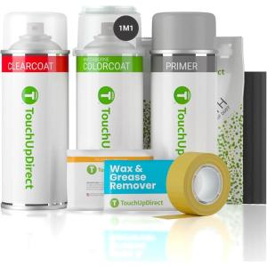 imageTouchUpDirect Car Paint Touch Up Spray Kit  Compatible with Toyota 1M1 Smoke Exact Match Auto Paint Kit with Car Color Spray and Clearcoat for Repainting or Scratch Repair Platinum Kit