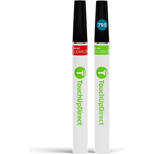 image:imageTouchUpDirect Car Paint Touch Up Brush Kit  Compatible with Toyota 795 Ocean Gem Exact Match Auto Paint Kit with Car Color and Clearcoat for Repainting or Scratch Repair Essential Kit